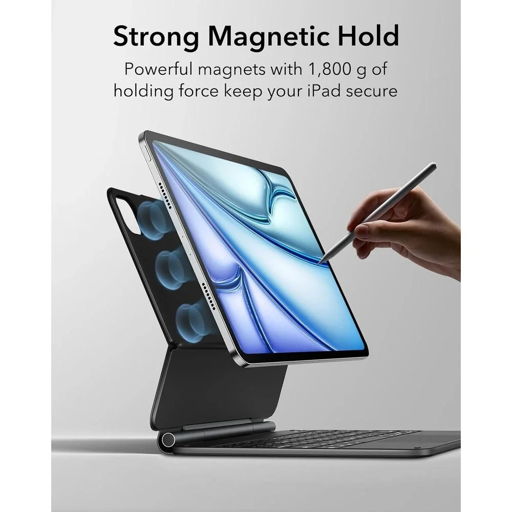 ESR iPad Air 13 & Pro 12.9 Case Keyboard–Trackpad Stand Magic Cover M2 M3 Gen3-6
